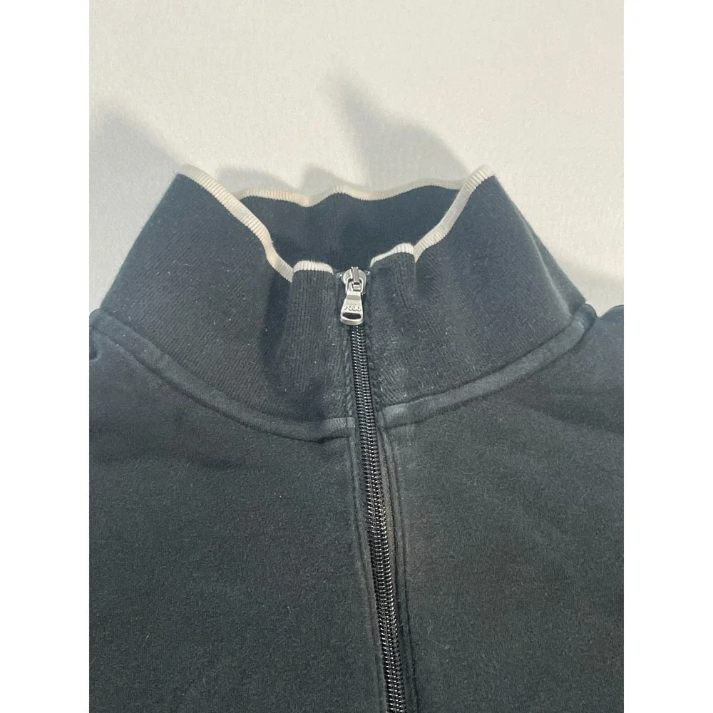 Polo Ralph Lauren Performance Full-Zip‎ Track Jacket Mens L Black White Red Pony